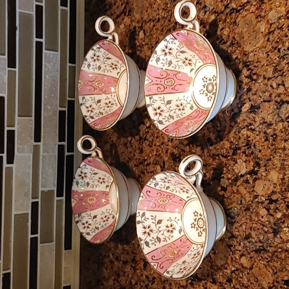 Pink Hand Painted Radfords Fenton China 4‎ Tea Cup